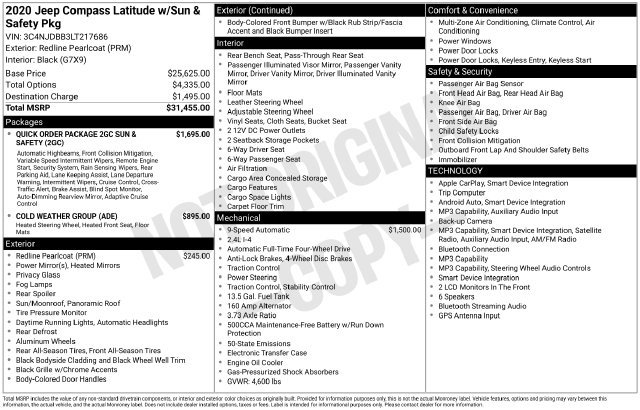 Used 2020 Red Jeep Latitude image 3