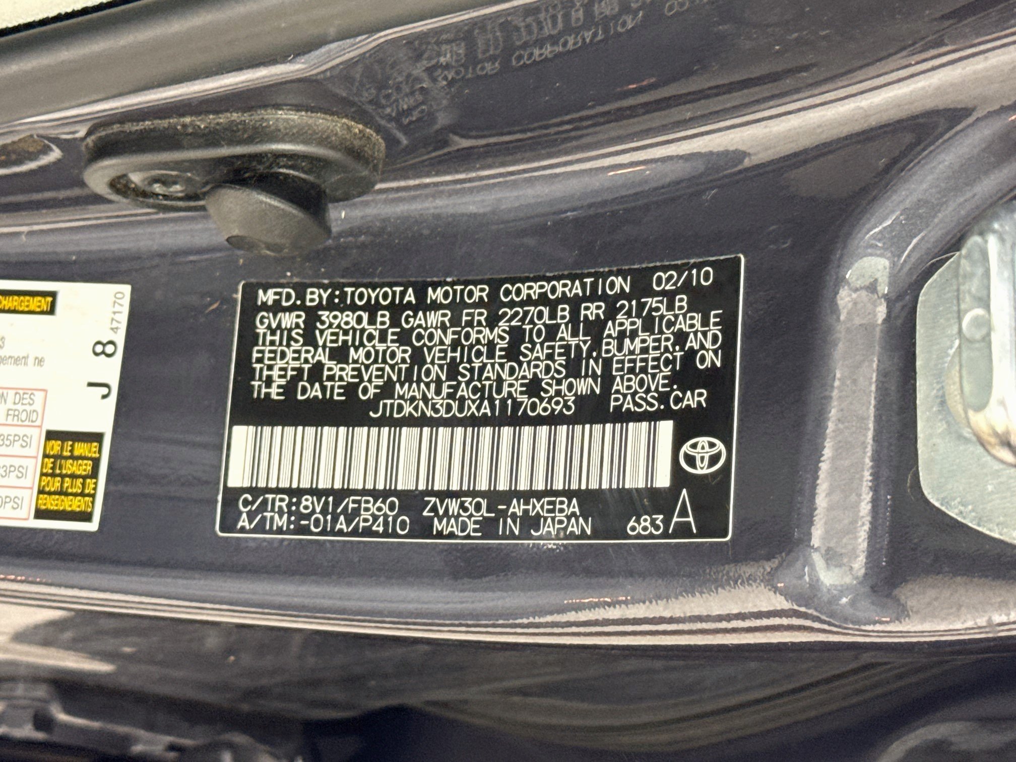 Used 2010 Winter Gray Metallic Toyota II image 28