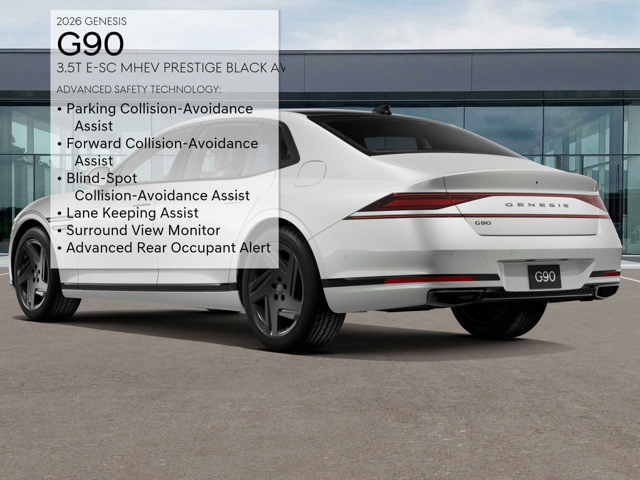 New 2026 White Genesis 3.5T E-SC MHEV PRESTIGE BLACK image 38