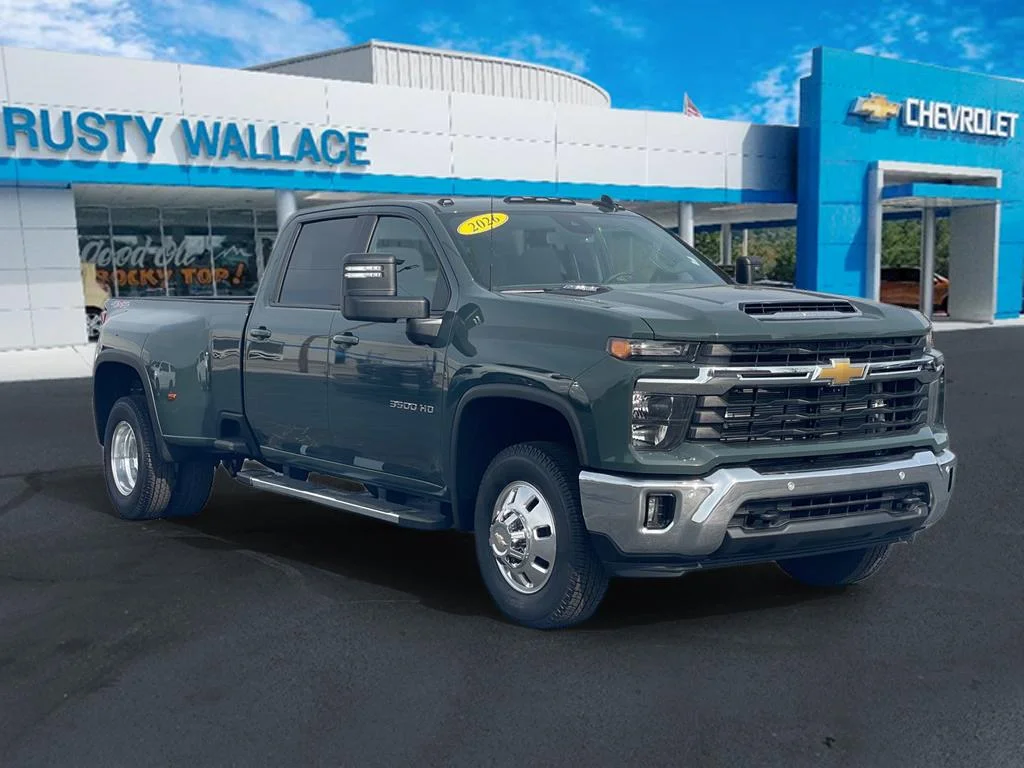 Cypress Gray 2026 Chevrolet Silverado 3500HD LT Crew Cab LB DRW 4WD Pickup Truck Four-Wheel Drive