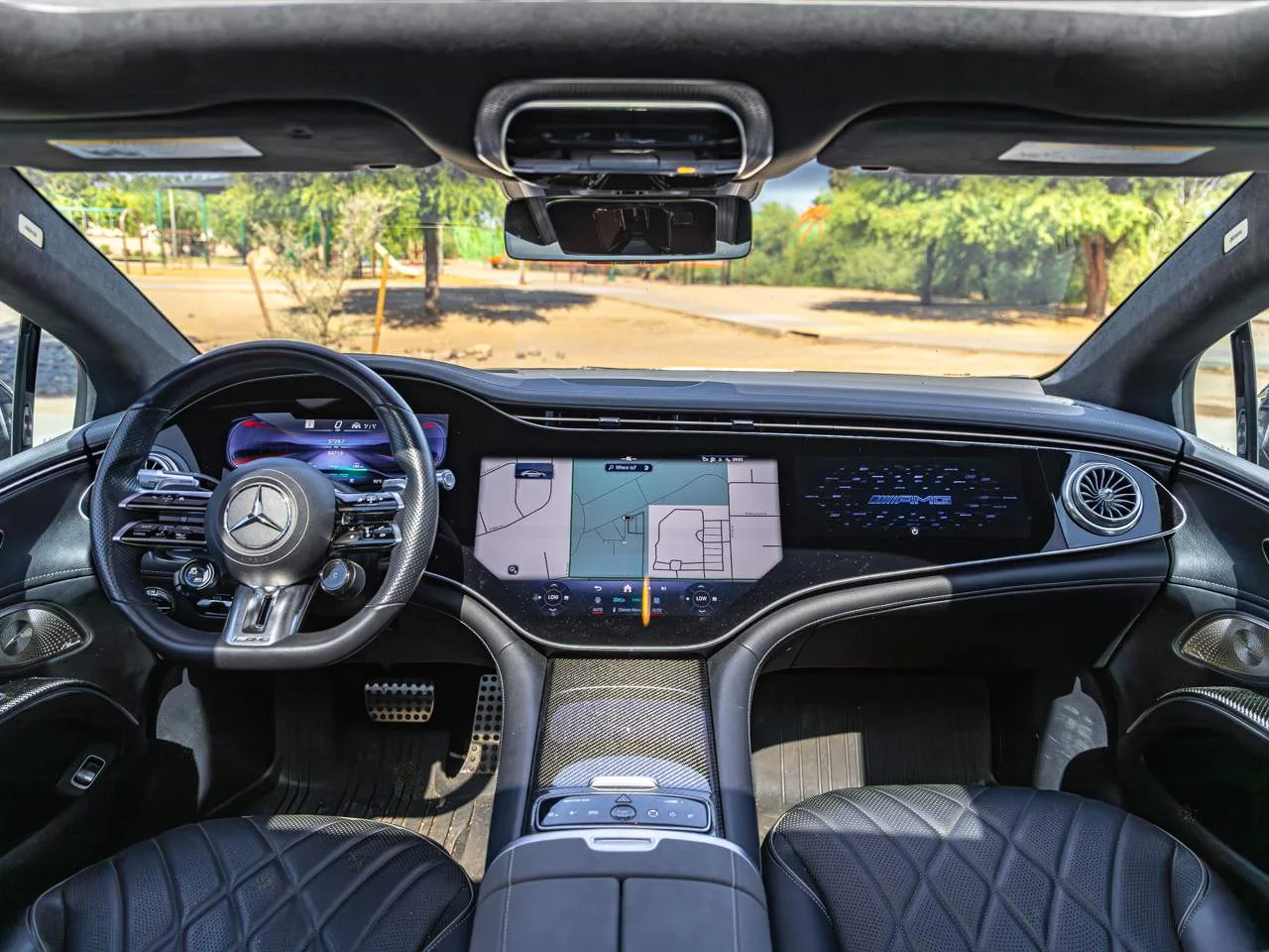 Used 2022 Obsidian Black Metallic Mercedes-Benz AMG® EQS image 16