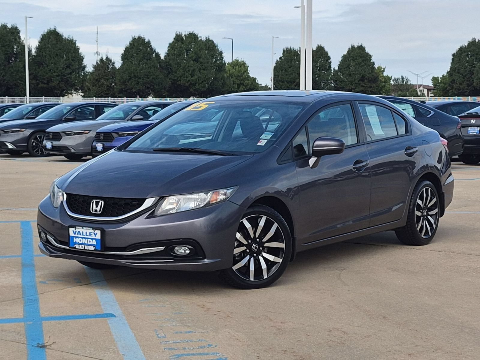 Used 2015 Honda Civic EX-L with VIN 19XFB2F9XFE056291 for sale in Aurora, IL