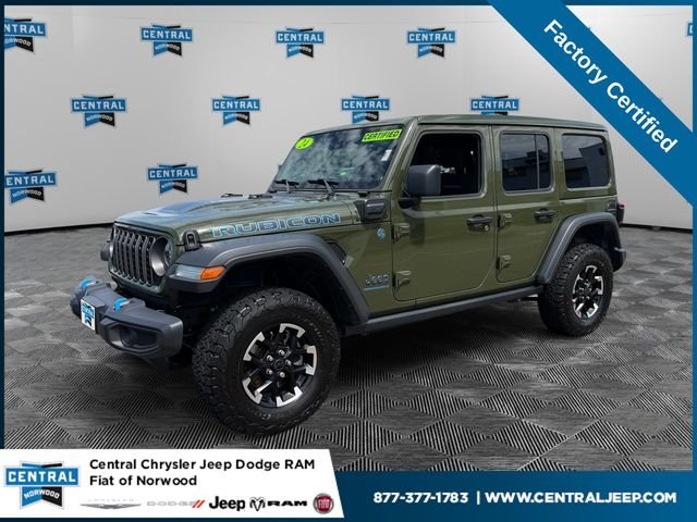 Certified Used 2024 Green Jeep Rubicon 4xe image 1