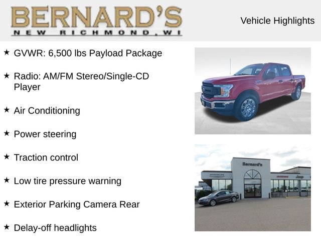 Used 2018 Ford F-150 XL with VIN 1FTEW1EB3JKC16399 for sale in New Richmond, WI