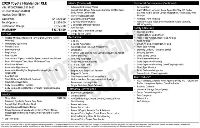 Used 2020 Blue Toyota XLE image 28