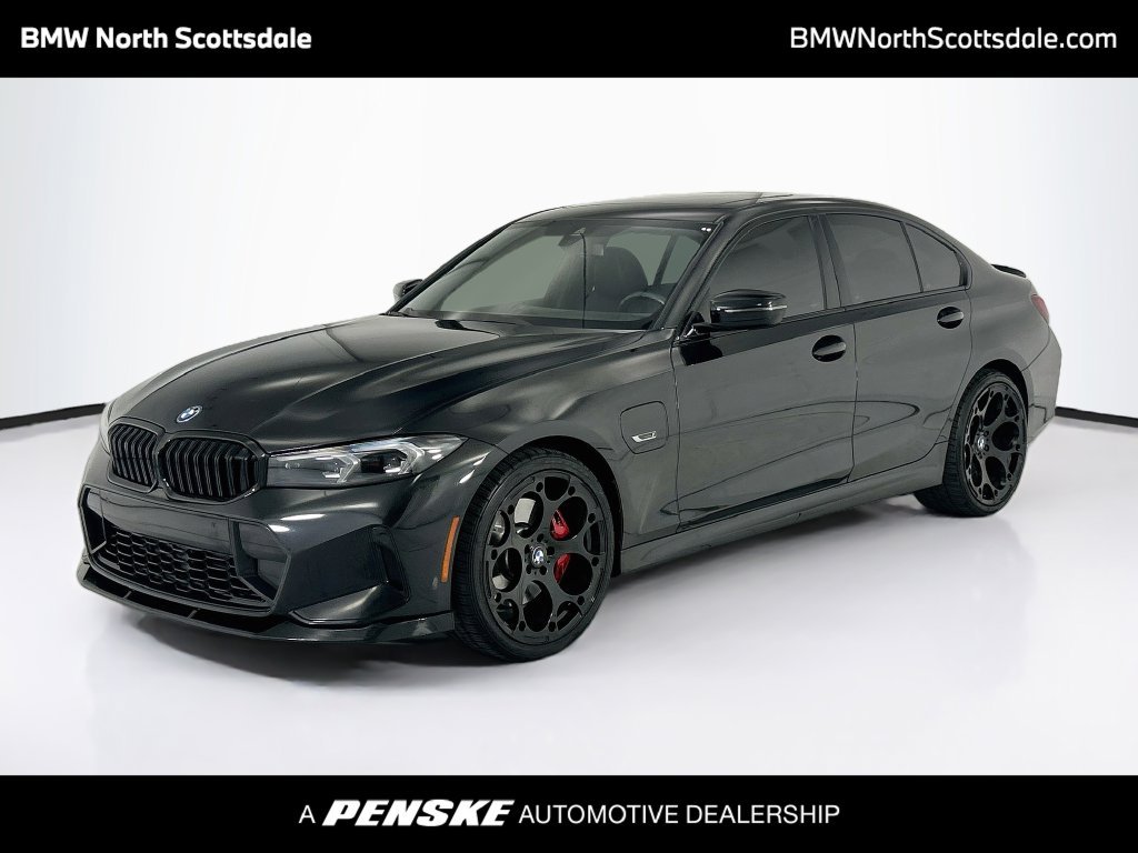 Certified Used 2023 Black Sapphire Metallic BMW 330e iPerformance image 1