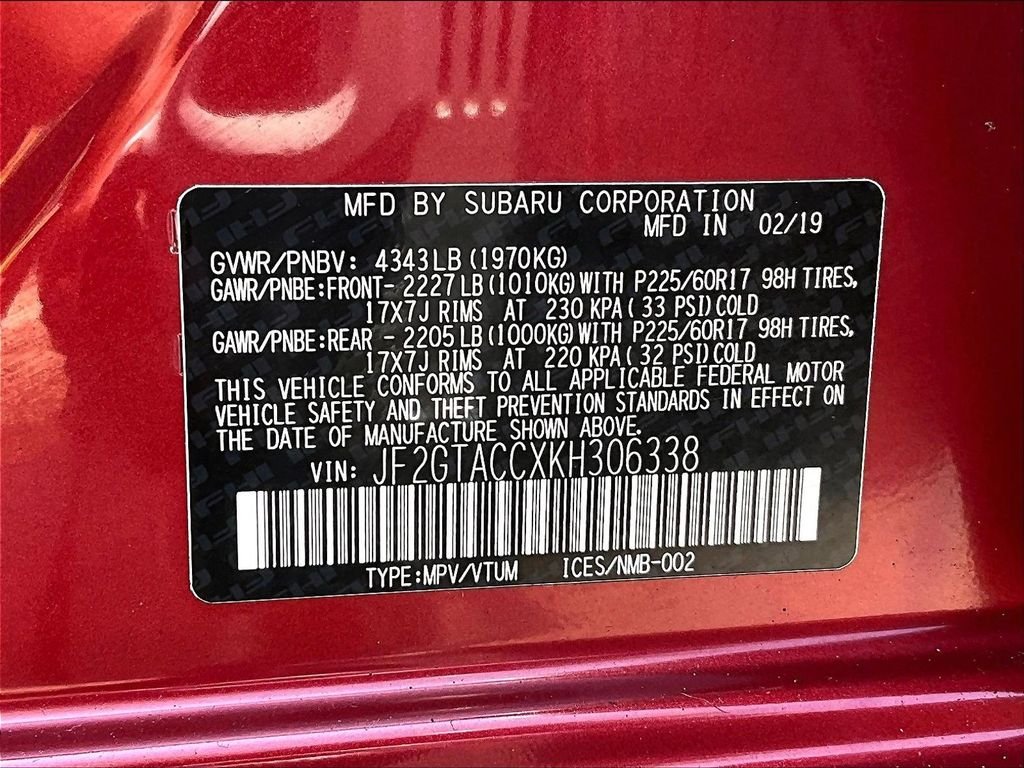 Used 2019 Red Subaru 2.0i Premium image 34