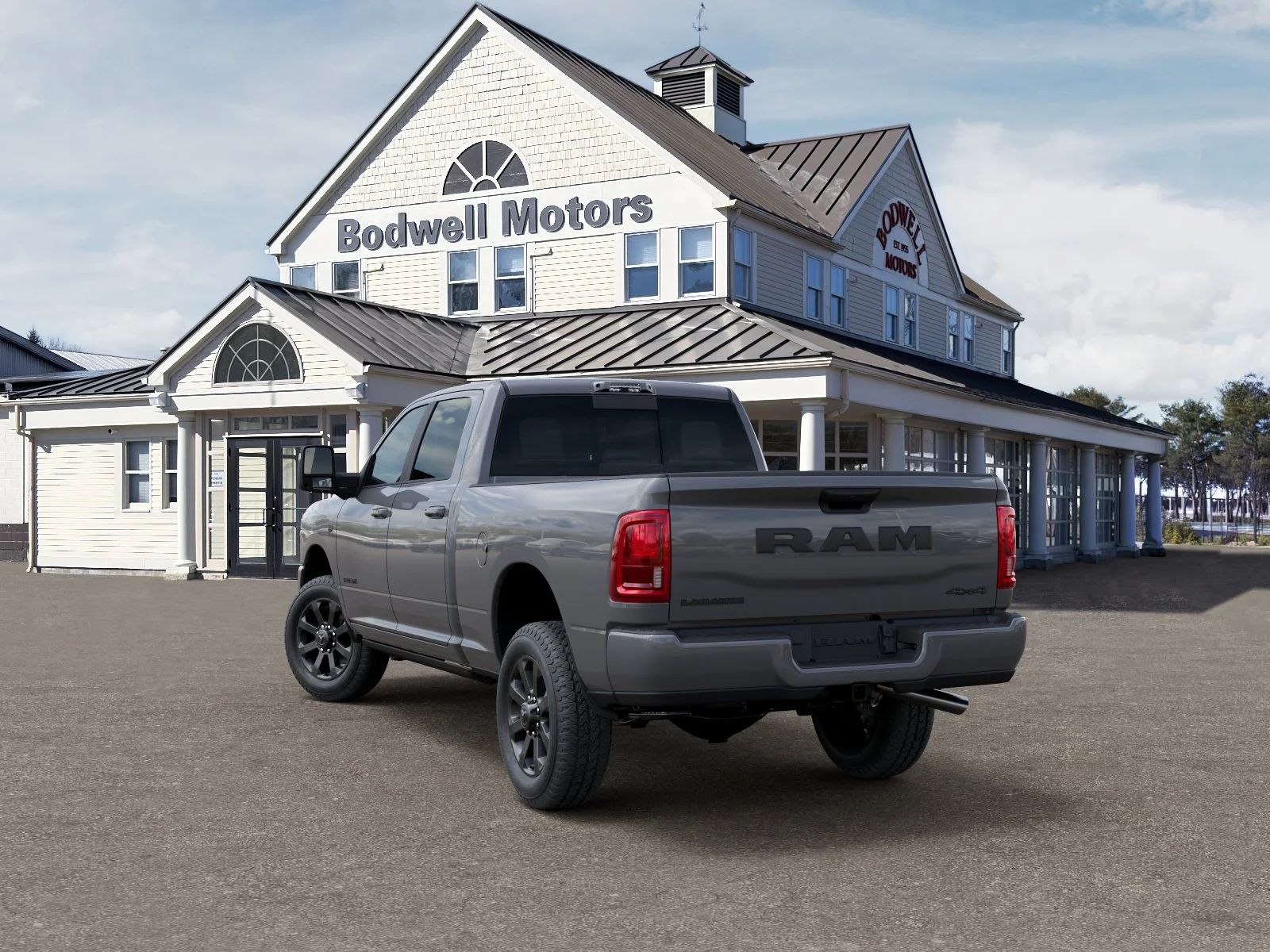 New 2027 Ceramic Gray Clear-Coat Exterior Paint RAM Laramie 4x4 Crew Cab 6
