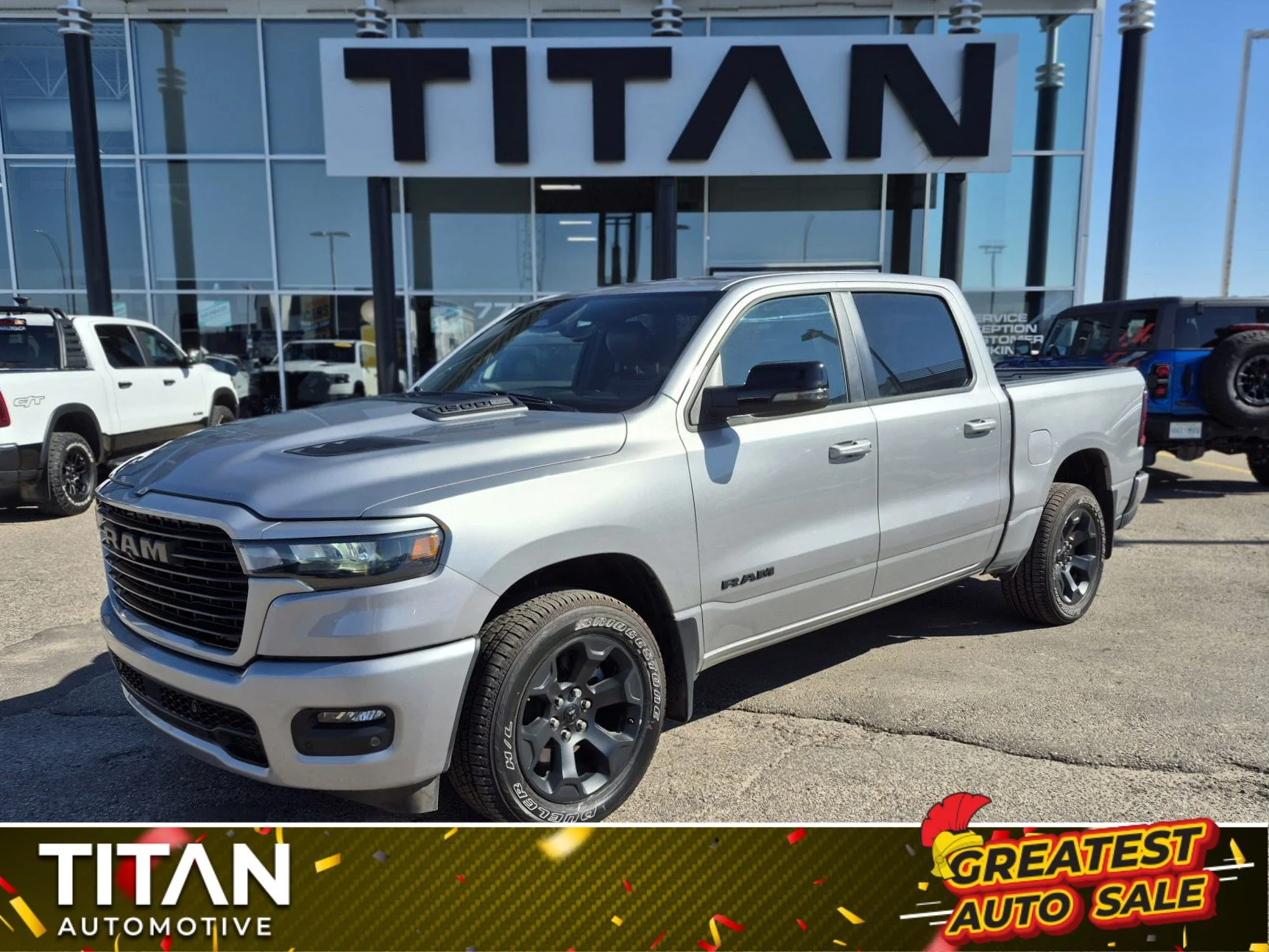 Certified Used 2025 Billet Silver Metallic Ram Sport 4x4*3.0L I6 | Htd Seats | Nav | Htd Wheel | Tow Pkg | Adaptive Cruise | Remote Start image 1