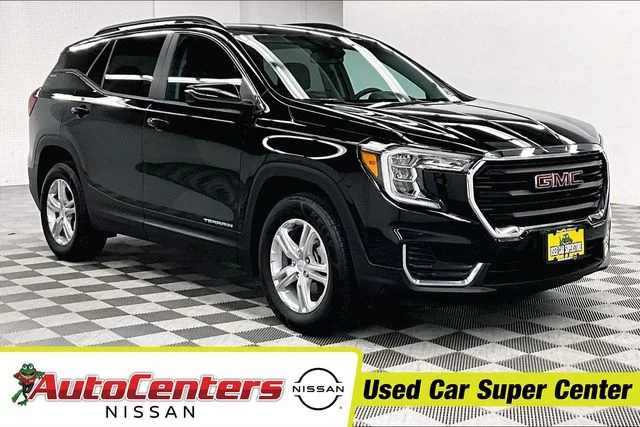 Used 2023 Ebony Twilight Metallic GMC SLE image 1