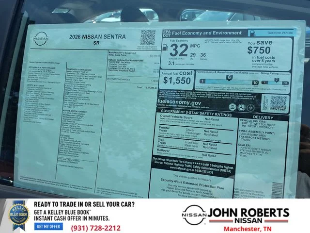 New 2026 Aspen White TriCoat / Super Black Two-tone Nissan SR image 21