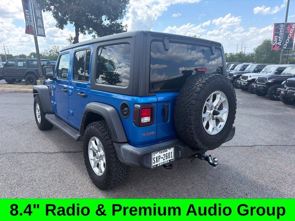 Used 2021 Blue Jeep Unlimited Sport image 5