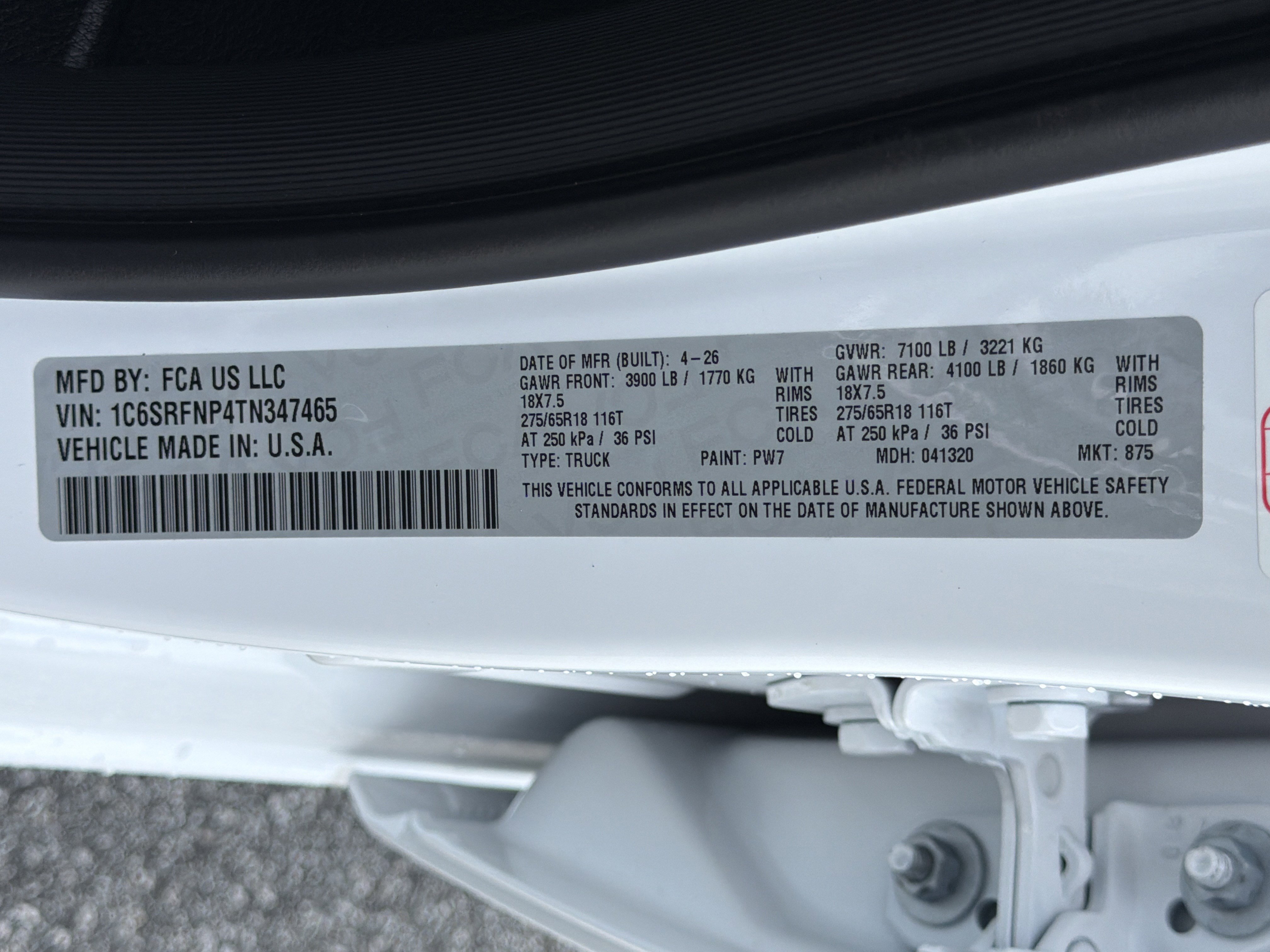 New 2026 Bright White Clear-Coat Exterior Paint RAM Tradesman image 38