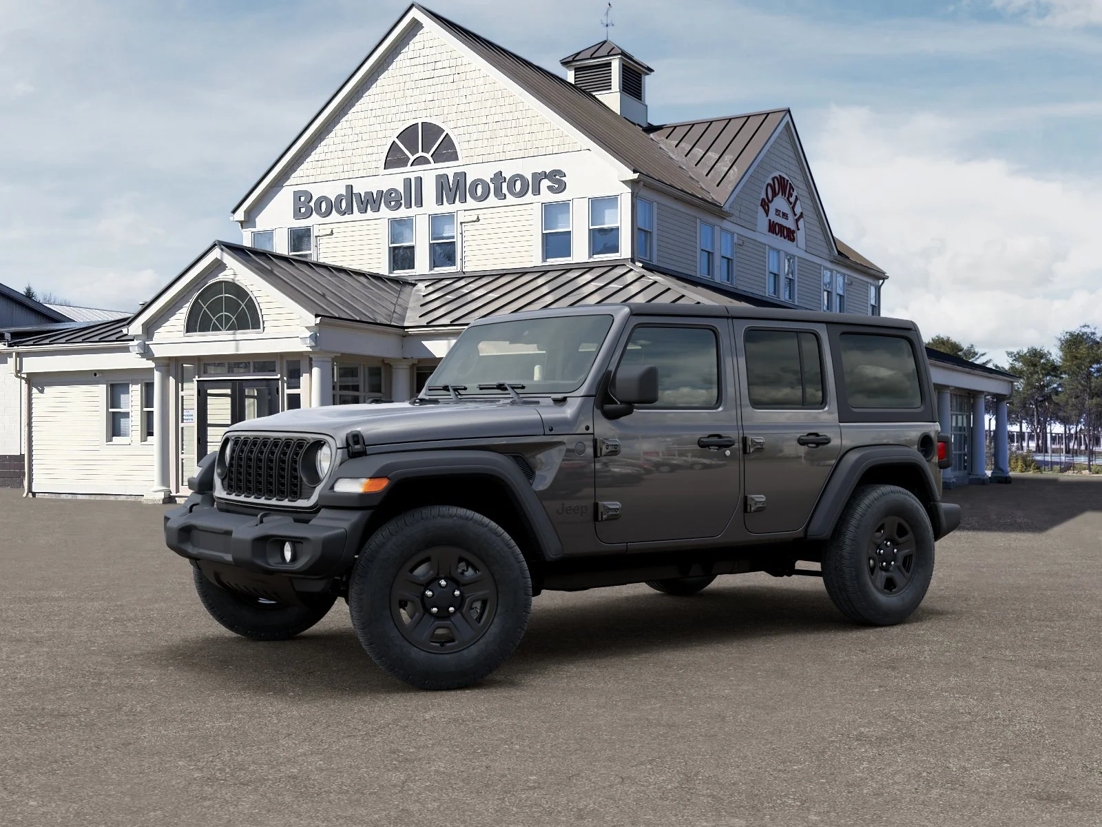 New 2026 Granite Crystal Metallic Clear-Coat Exterior Paint Jeep 4-Door Sport image 28