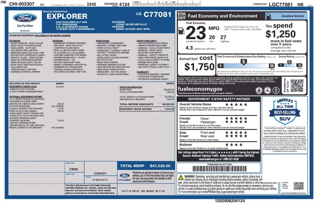 Used 2020 Iconic Silver Metallic Ford XLT image 38