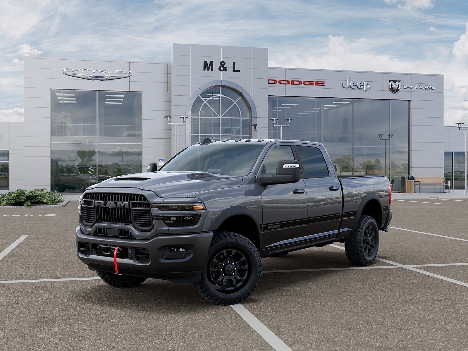 New 2026 Ceramic Gray Clearcoat RAM Power Wagon Crew Cab 4x4 6