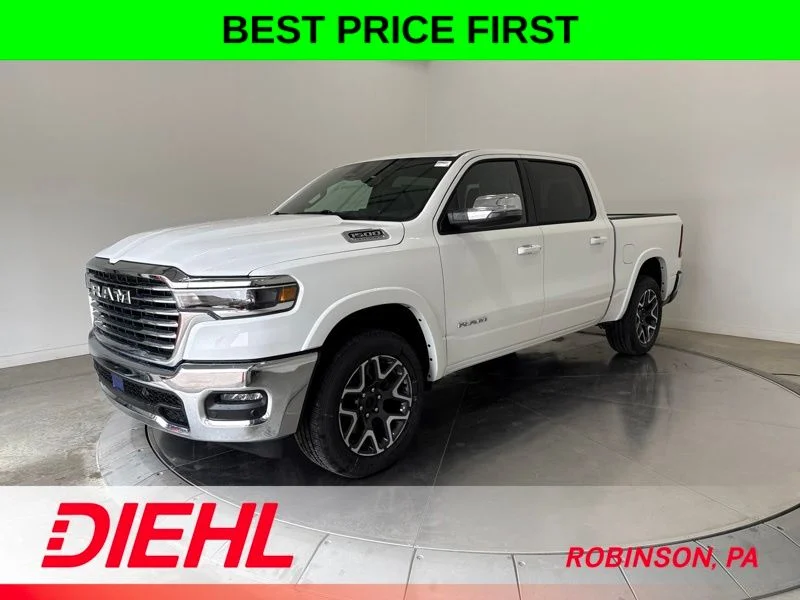 New 2026 Bright White Clear-Coat Exterior Paint RAM Laramie image 3