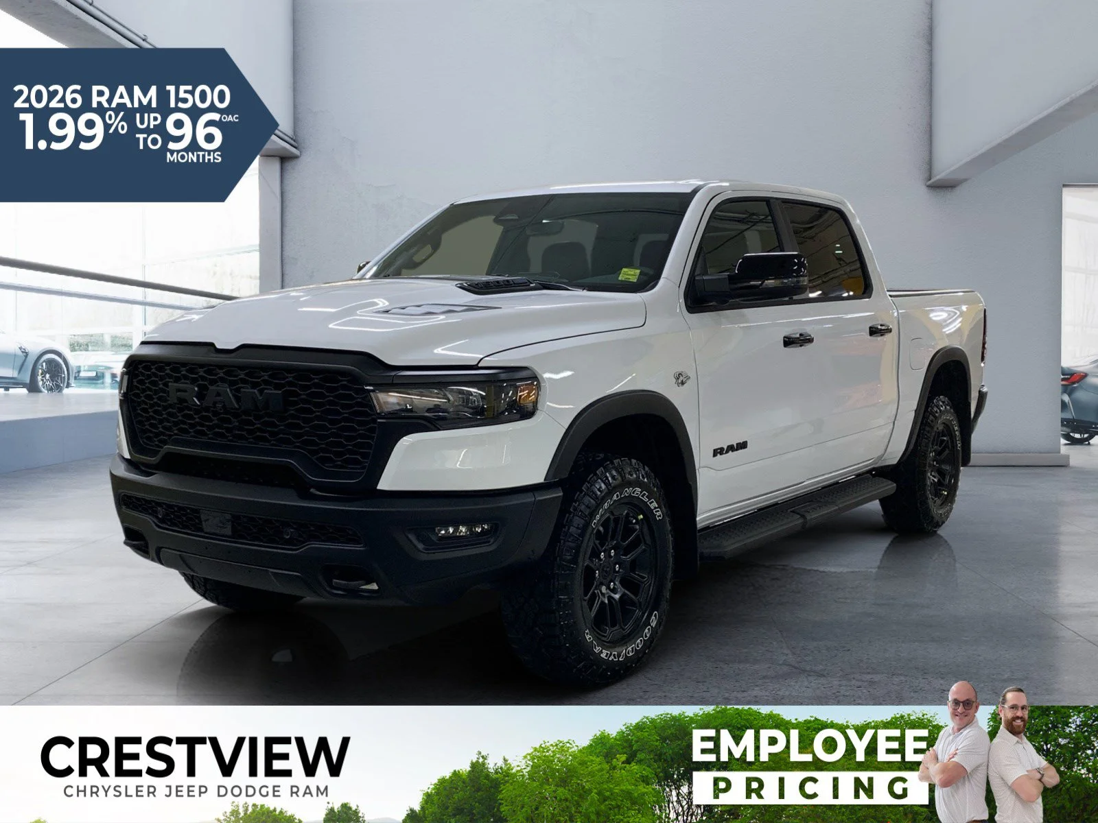New 2026 Bright White Ram Rebel image 1