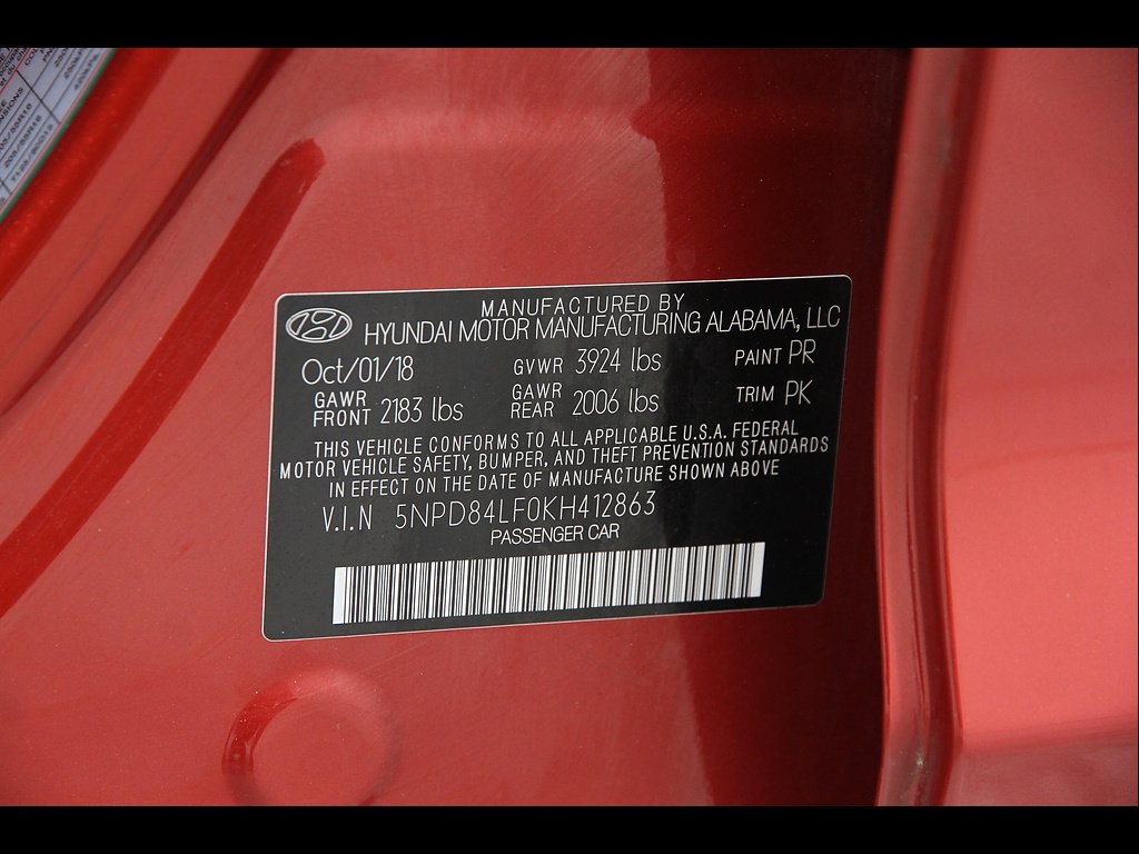 Used 2019 Scarlet Red Hyundai SEL image 20