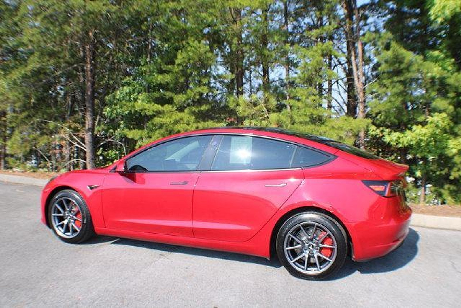 Used 2023 Red Multi-Coat Tesla Rear-Wheel Drive image 3