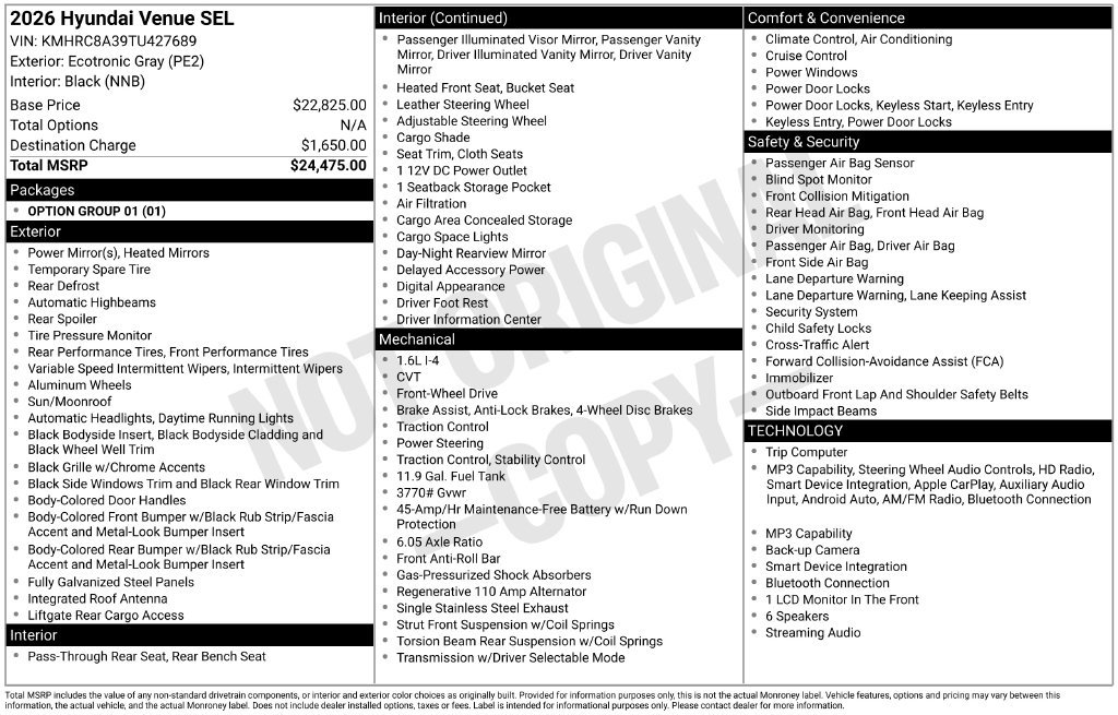 Used 2026 Gray Hyundai SEL image 8