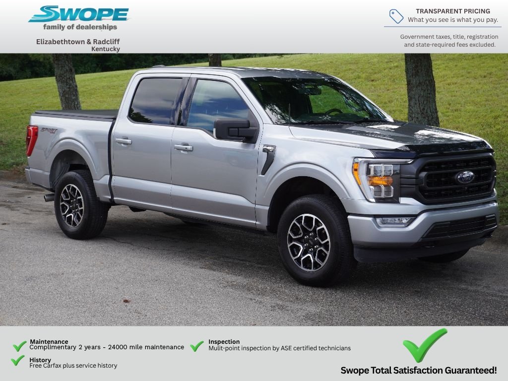 Used 2023 ICONIC SILVER METALLIC Ford XLT image 1
