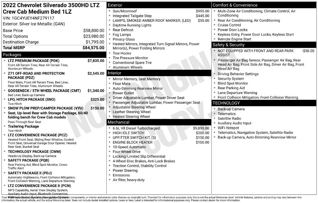 Used 2022 SILVER ICE METALLIC Chevrolet LTZ image 26