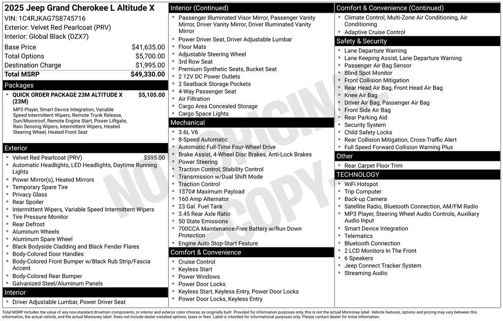 Used 2025 Red Jeep Altitude X image 2