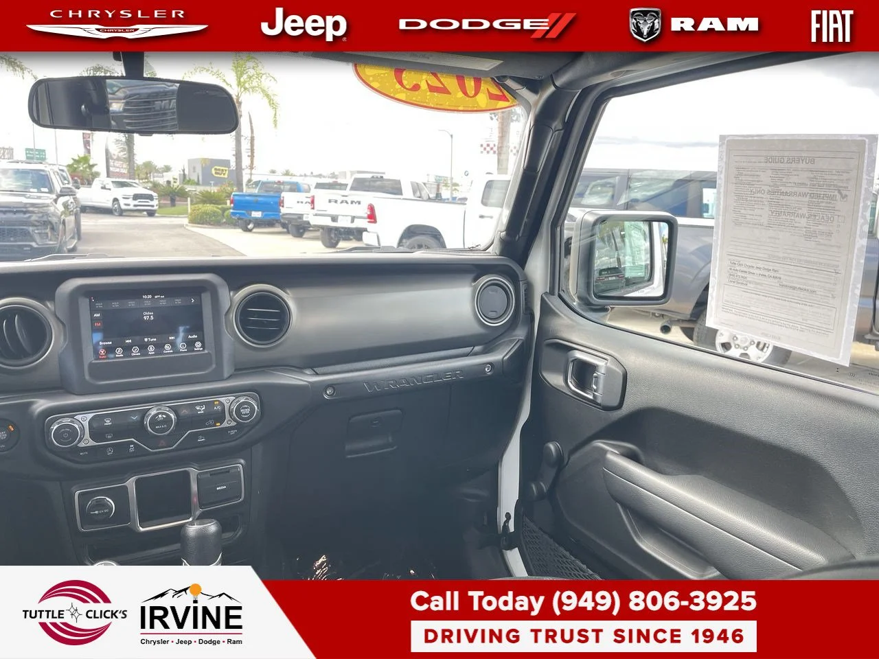 Used 2023 Bright White Clearcoat Jeep Sport image 3