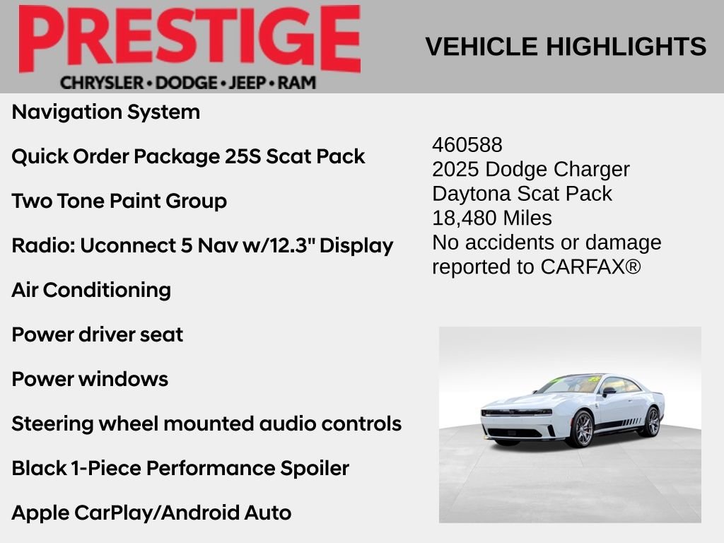 Used 2025 Dodge Charger Daytona Scat Pack with VIN 2C3CDBDKXSR547444 for sale in Las Vegas, NV