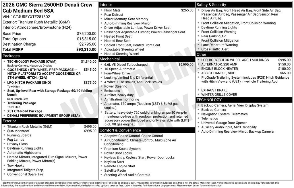 New 2026 Titanium Rush Metallic GMC Denali image 32