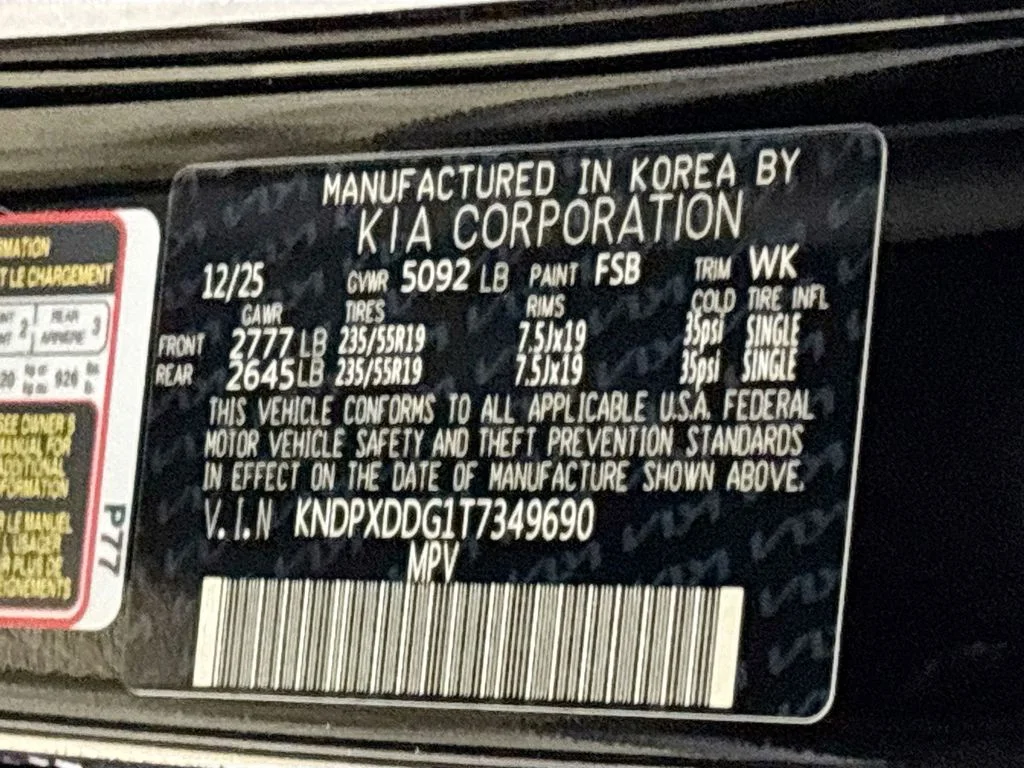 New 2026 Fusion Black Kia SX Prestige image 26