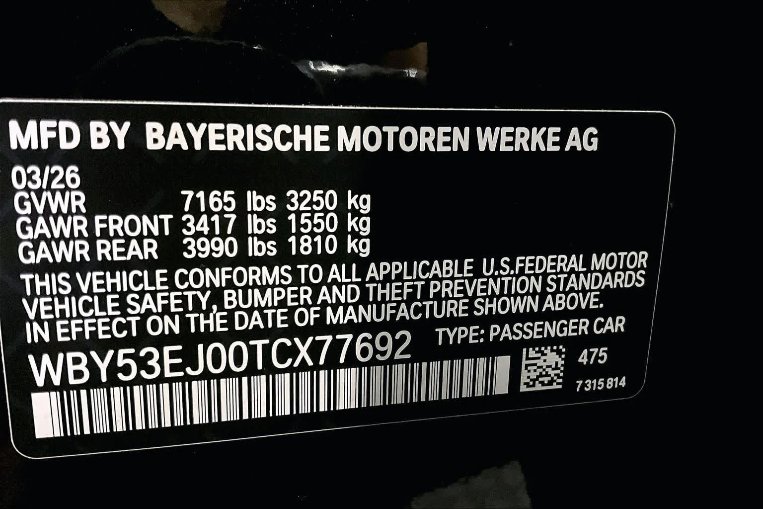 New 2026 Black Sapphire Metallic BMW xDrive60 image 12