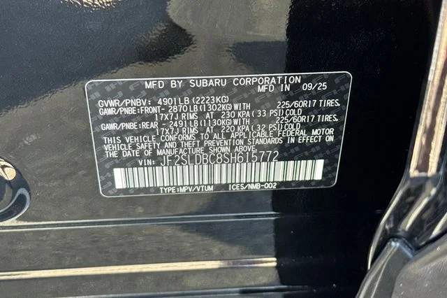 Certified Used 2025 Black Subaru Premium image 34
