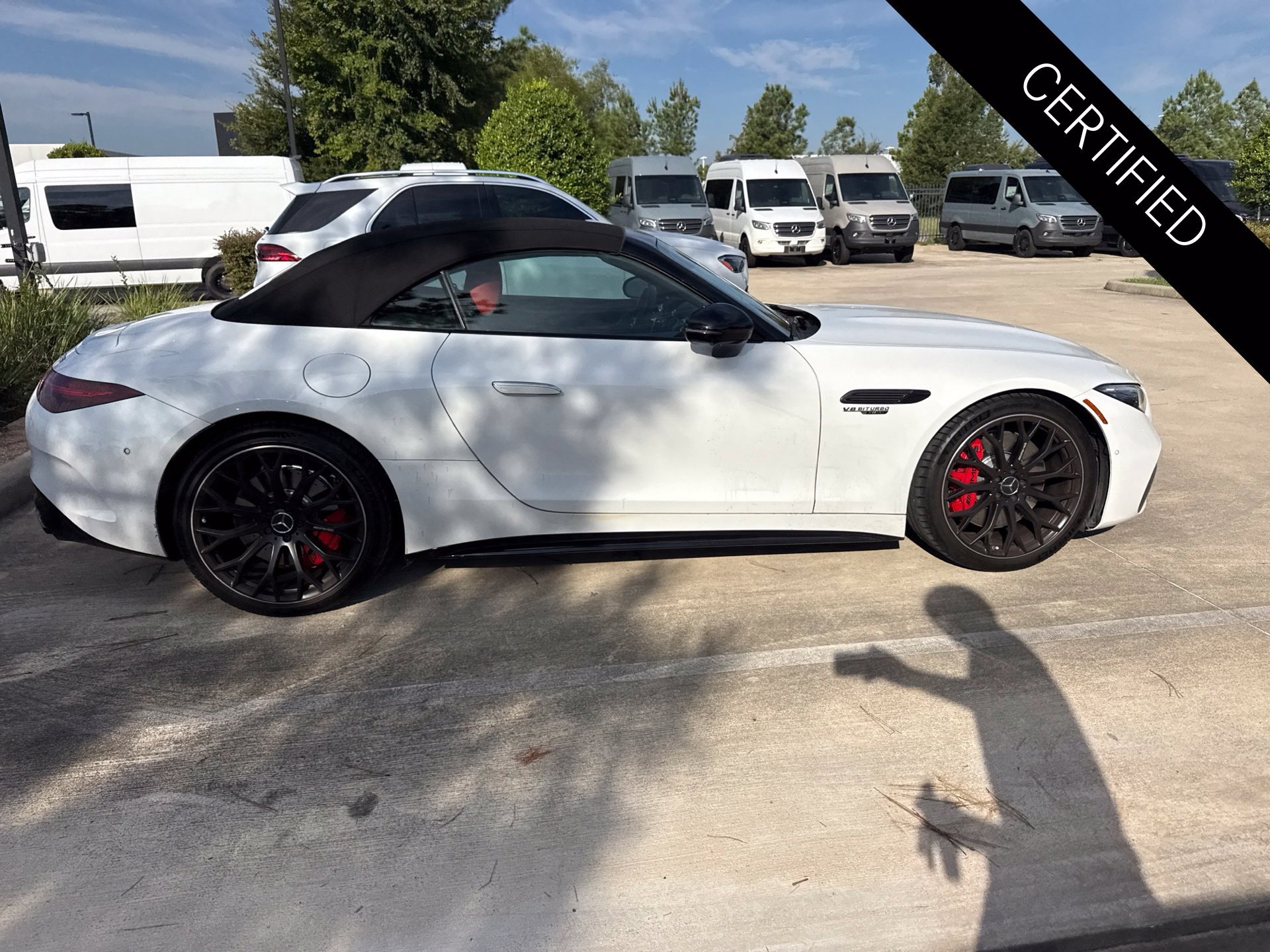 Certified Used 2022 MANUFAKTUR Moonlight White Metallic Mercedes-Benz SL 55 AMG® image 3