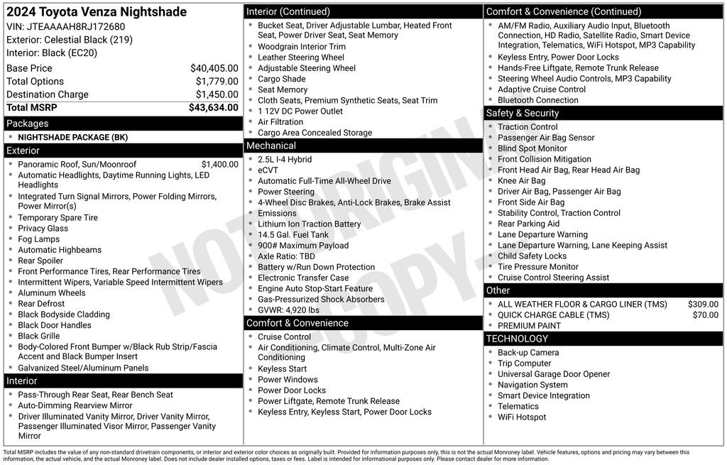 Used 2024 Black Toyota Nightshade image 7