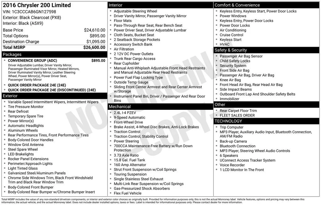 Used 2016 Black Chrysler Limited image 4