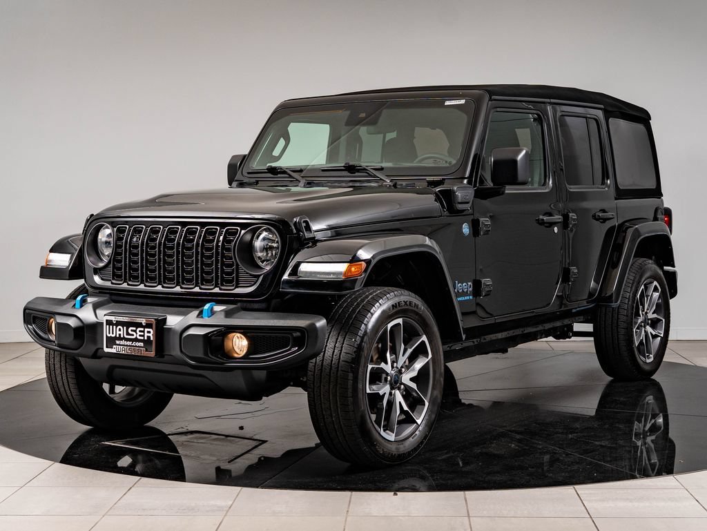Used 2024 Black Clearcoat Jeep Sport S 4xe image 1