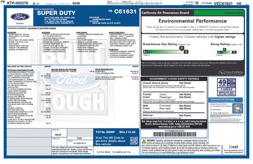 New 2027 Carbonized Gray Metallic Ford F-250® XL image 36