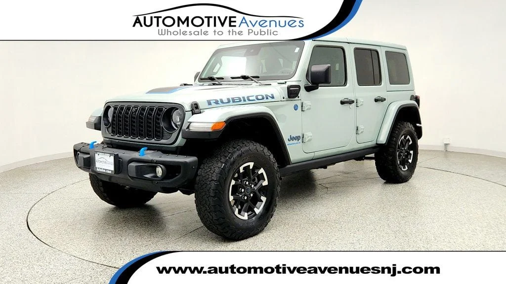 Used 2024 Earl Clearcoat Jeep Rubicon X 4xe w/ Nappa Leather, Steel Bumpers & Off-Road Camera image 1