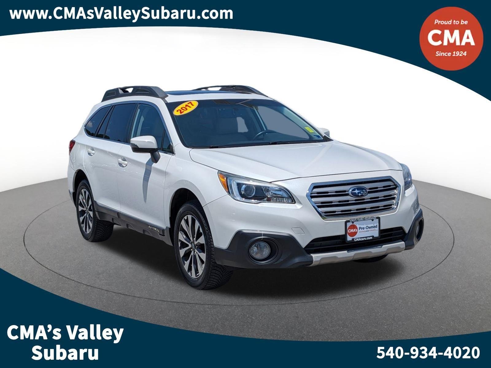 Used 2017 Crystal White Pearl Subaru Limited image 1