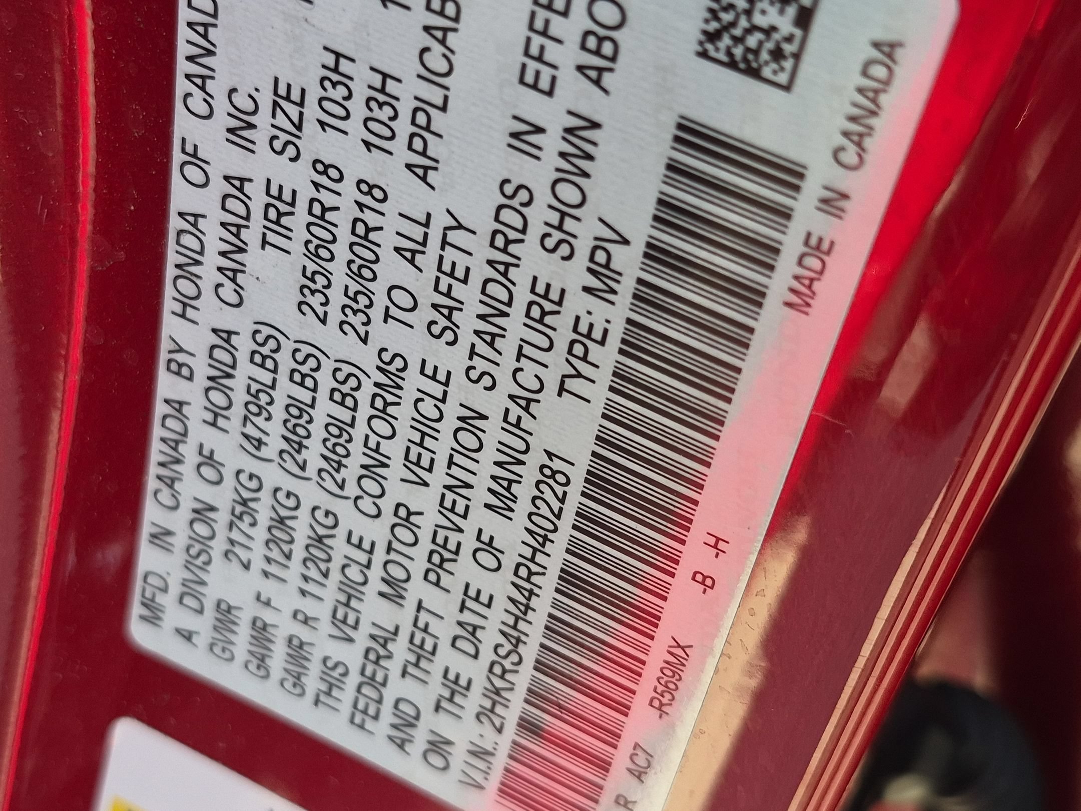 Certified Used 2024 Radiant Red Honda EX image 34