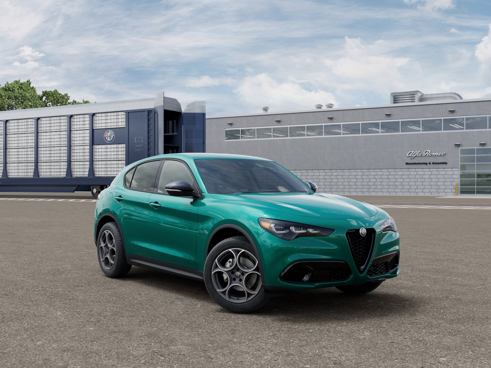 New 2026 Verde (Green) Fangio Metallic Exterior Paint Alfa Romeo Base image 3