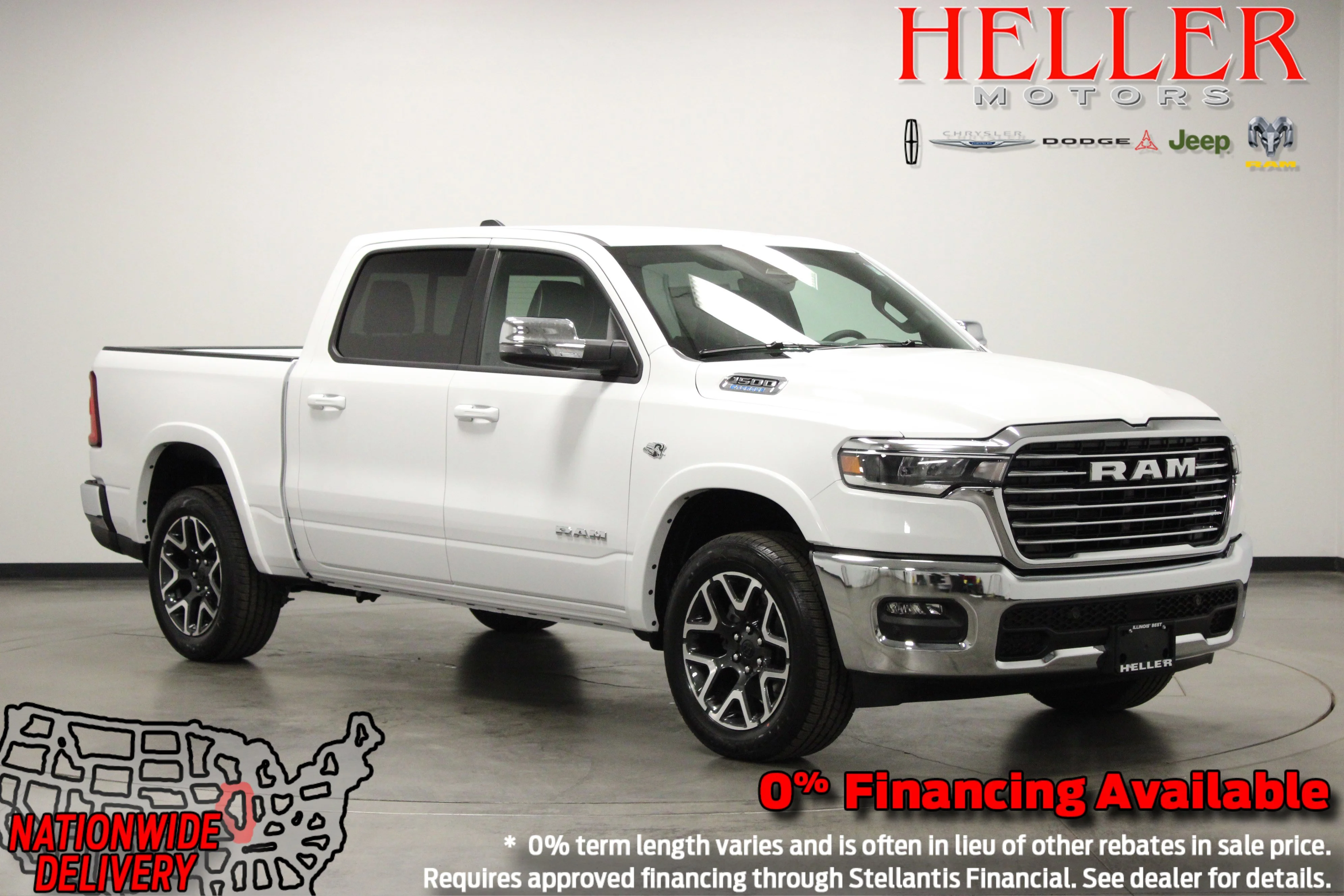 New 2026 Bright White Clear-Coat Exterior Paint RAM Laramie image 1