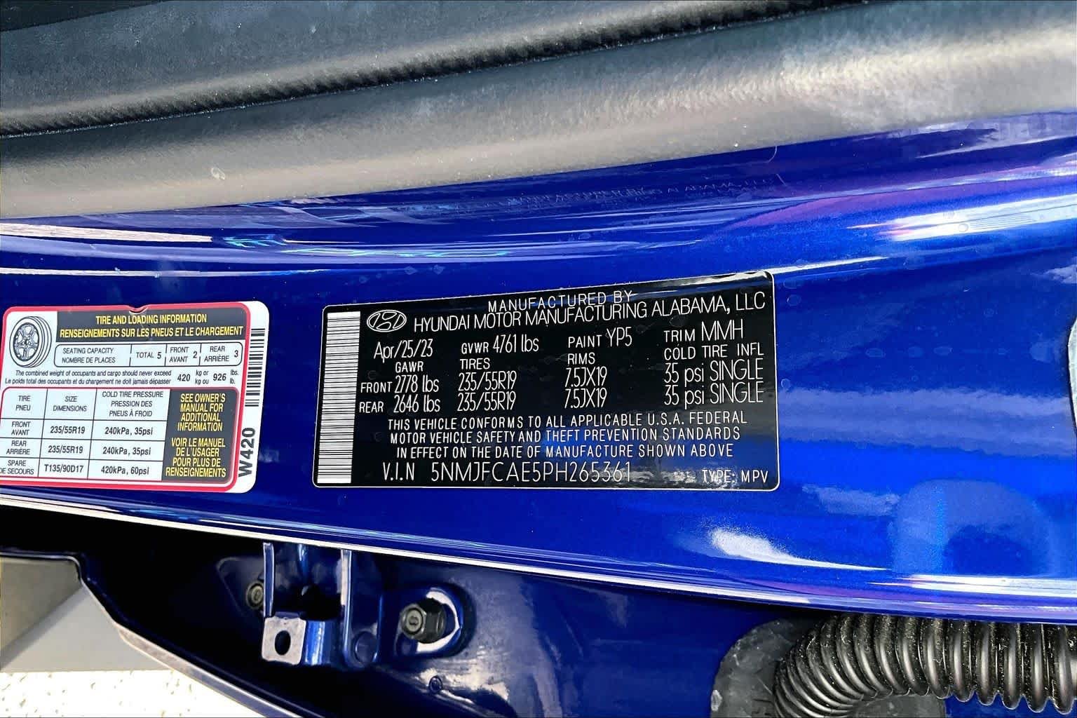 Used 2023 Intense Blue Hyundai SEL image 34