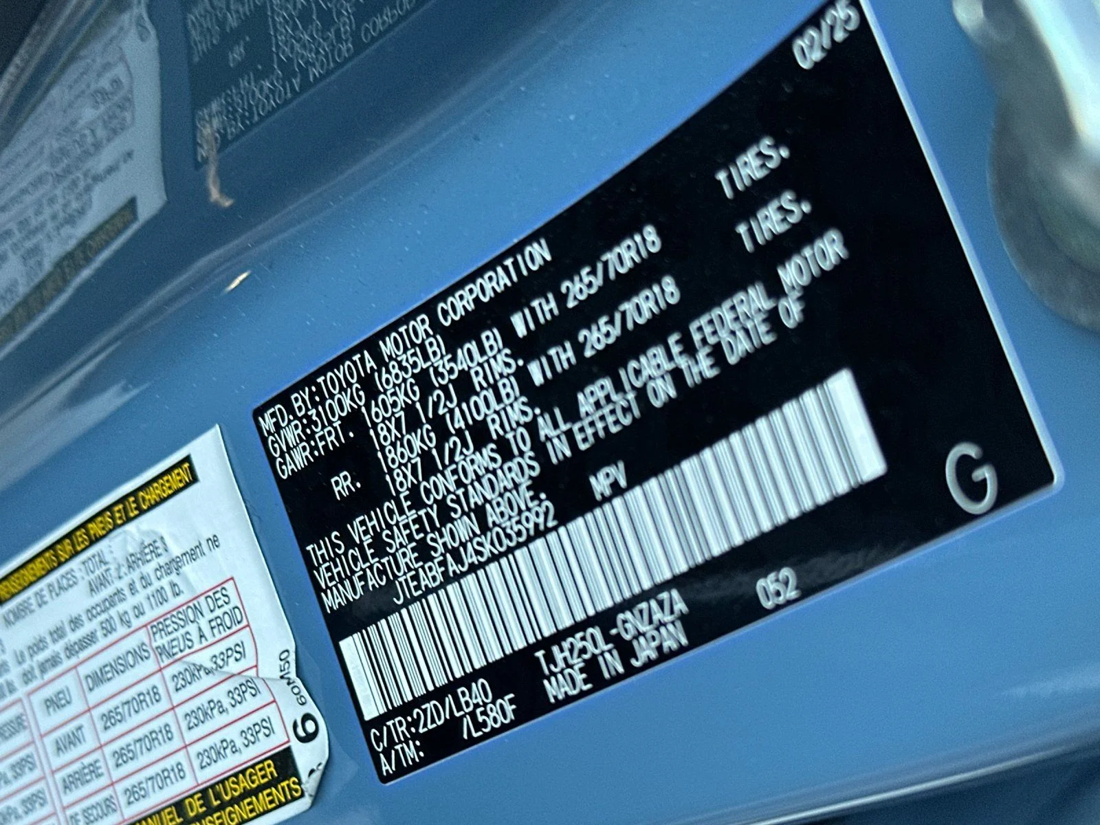 Used 2025 Blue / Gray Toyota Base image 26