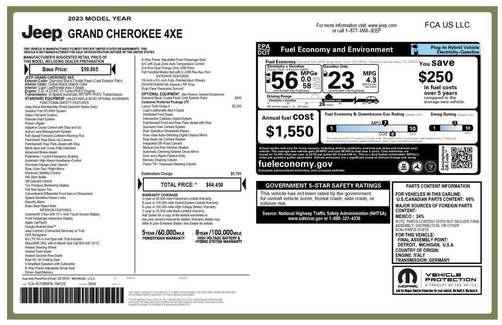 Used 2023 Black Jeep 4xe image 4
