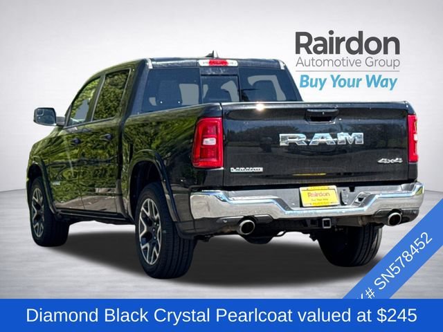 Used 2025 Diamond Black Crystal Pearlcoat Ram Laramie image 4