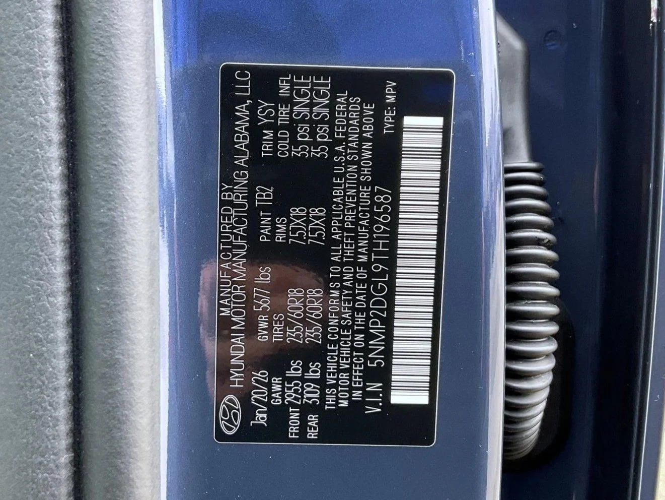 New 2026 Blue Hyundai SEL image 28