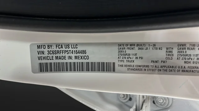 New 2026 Bright White Clear-Coat Exterior Paint RAM Big Horn/Lone Star image 28